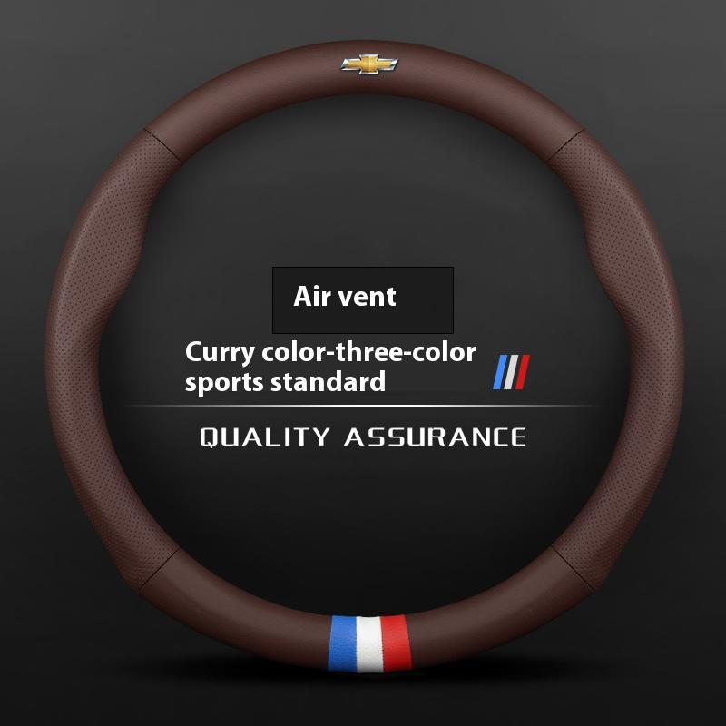Leather Car Steering Wheel Cover For Chevrolet Malibu Sail Equinox Cruze Cavalier Menlo Bolt Aveo Onix Capti Cavalier Accessorie