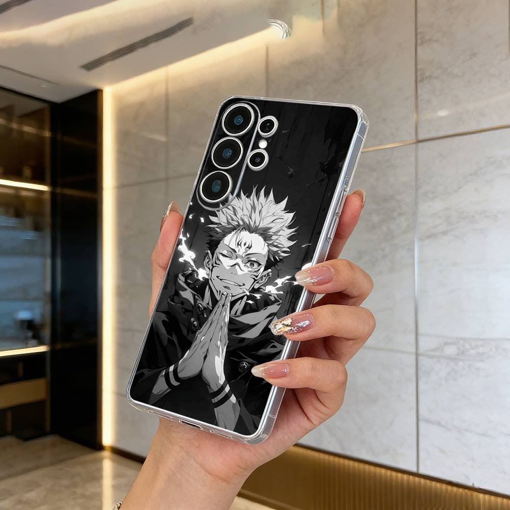 Popular-Anime--Jujutsu -Kaisen Phone Case For Samsung S25,S24,S21,S22,S23,S30,Ultra,S20,Plus,Fe,Lite Transparent Cover