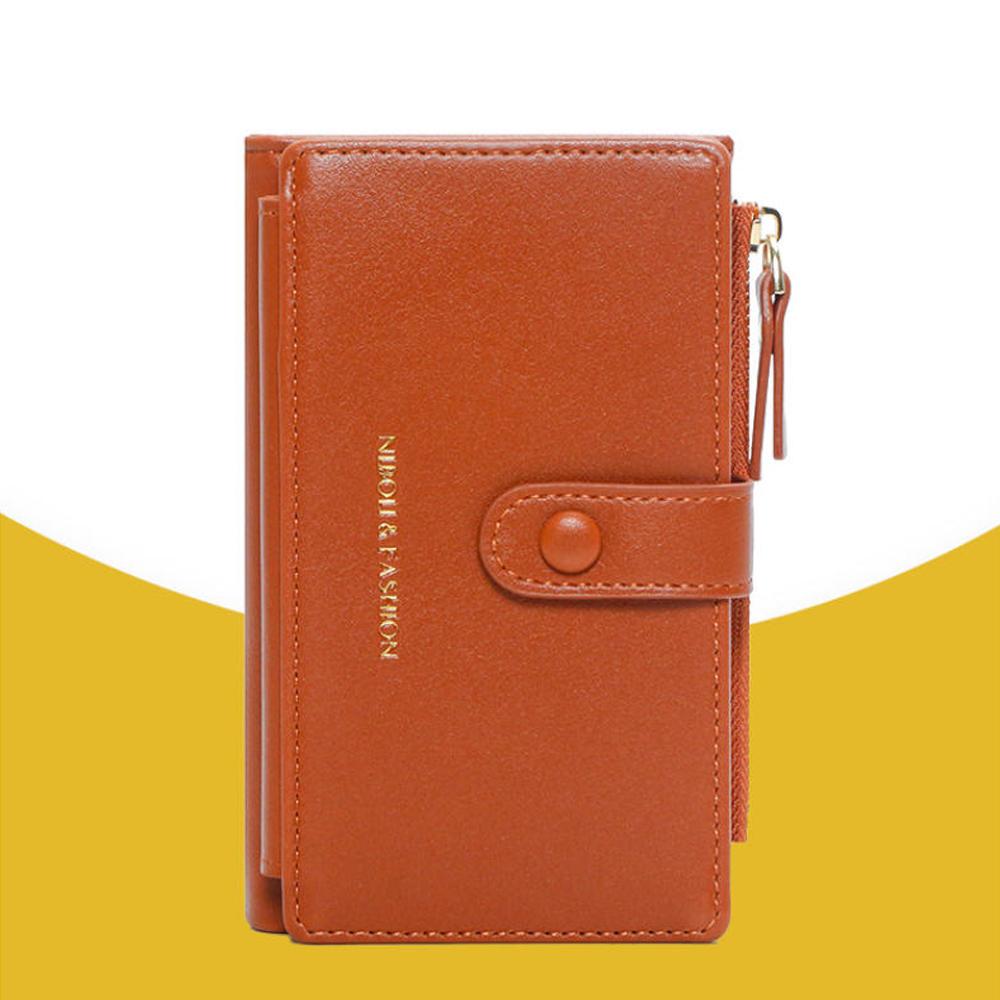 Credit Card Holder Bag Soft Women Short Wallet Pu Leather Wallet Wear Resistant Zipper Coin Purse For Gifts For Women Handbag