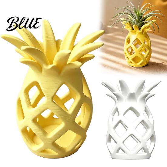 Cute Minimalist Plant Pot Hollow Pineapple Flower Vase for Air Plants 3D Printed Geometric Planter Planter Decorative Desktop Succulents Home Office