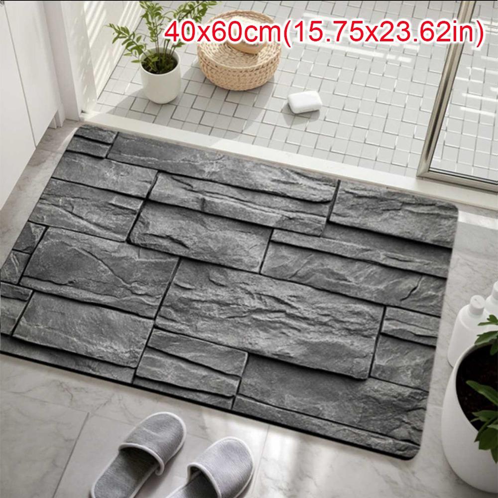 

Non-slip Bathroom Floor Mat Cobblestone Shower Doormat Practical Bath Mat Style 2- 40x60cm