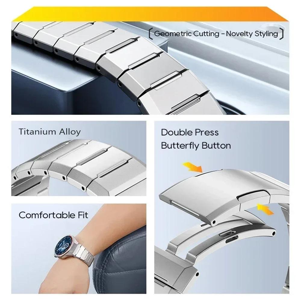 For Samsung Galaxy Watch Ultra (2025) 47mm/Ultra 47mm Titanium Alloy Watch Band Replacement Watch Strap