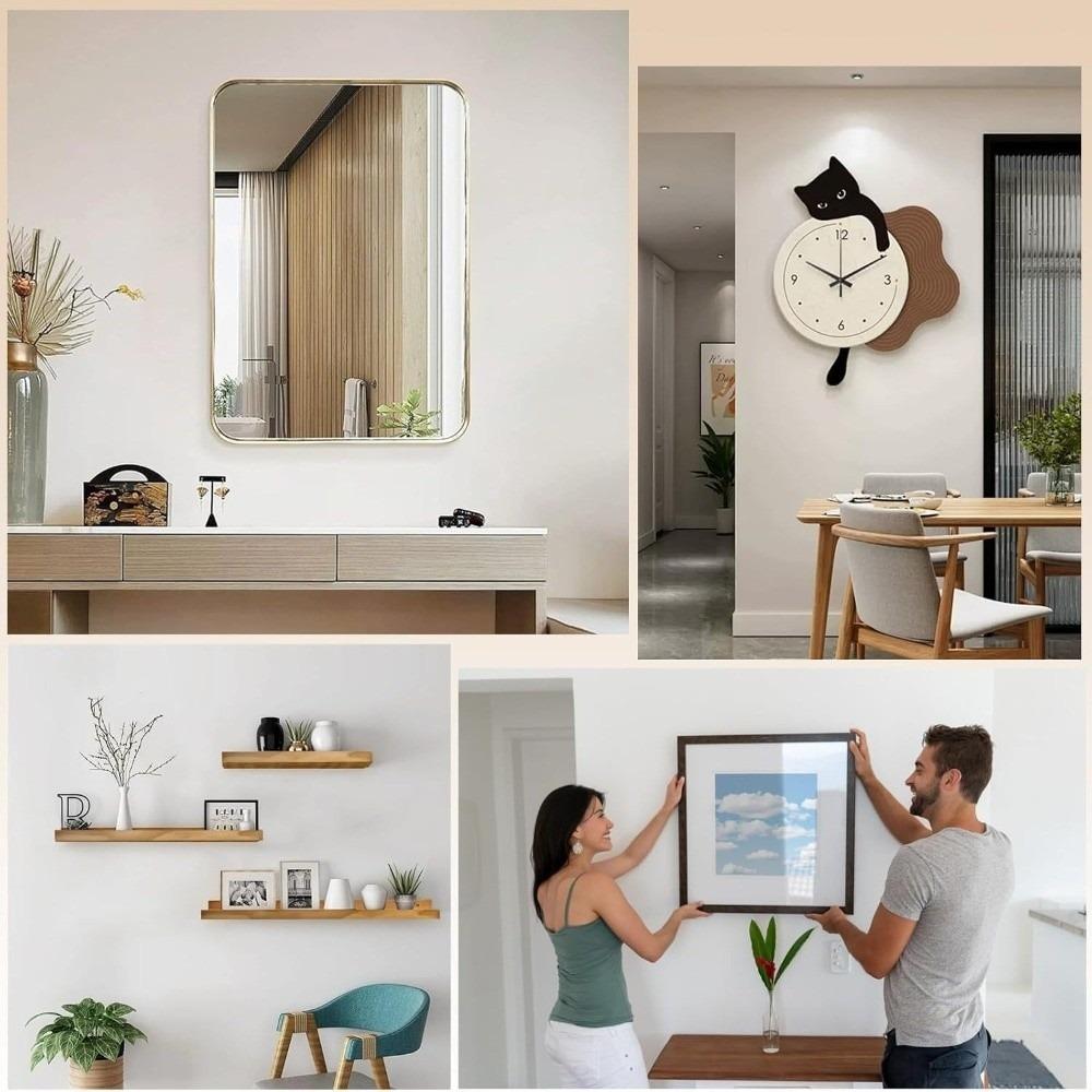 10PCS Sturdy Picture Hanging Hook Easy Install Mirror Hanger Metal Wall Hook  Home Wall Decor