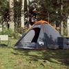 VidaXL Tente de camping à dôme 4 personnes gris et orange imperméable, tente, abri de camping, abri de jardin, tente de 94771