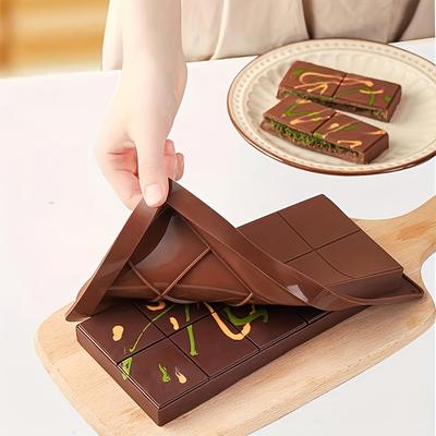 3PCS Chocolate Silicone Mold, Rectangular Baking Tool, Grid Pattern Mold, Silicone Baking Mold.