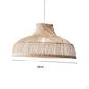 Rustic Style Rattan Woven Lampshade Round Pendant Lamp Shade for Kitchen Island Teahouse Office