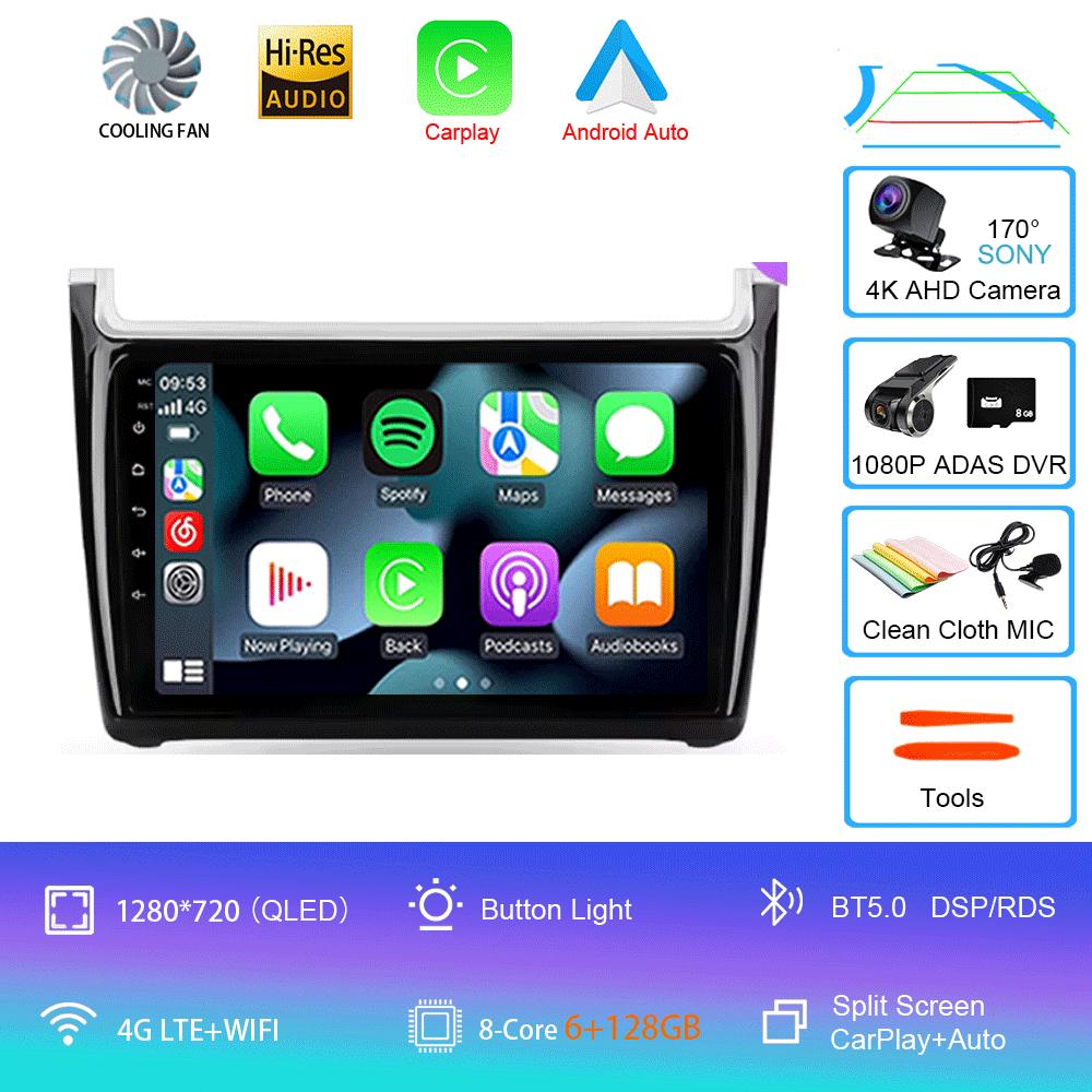 Android 14 For Volkswagen POLO 5 2008 - 2020 Car Radio Multimedia Video Player Navigation Stereo GPS No 2din