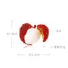 Delicate and small lychee brooch, cute niche design sense, anti-light buckle, fashionable and personalized cardigan, corsage pin for women
