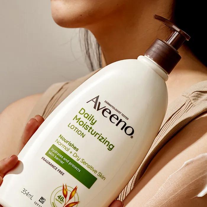 Aveeno Daily Moisturizing Lotion 354mlx2+(extra) Aveeno Daily Wash 30g