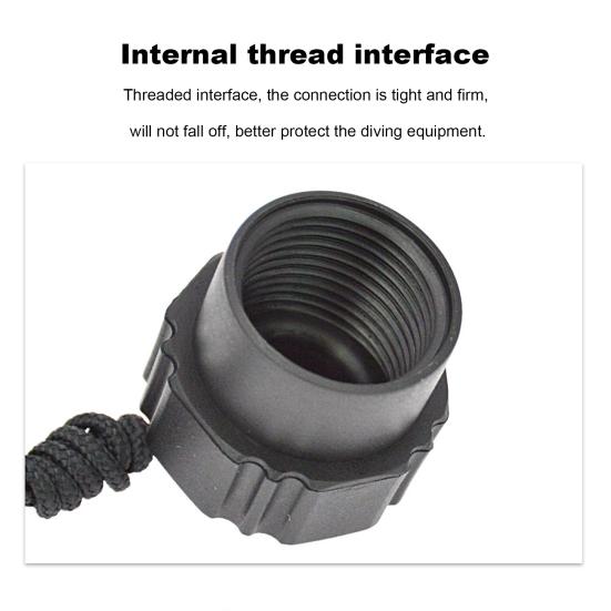 Threaded Din Scubas Tanks Valves Dust Plug Protector Cap with Lanyard Lightweight Portable Din Regulators Dust Cap Plug Cover