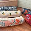 1Pcs Embroidered Exquisite Pencil Box with Retro Multi Color Pattern Details Stationery Storage Student Supplies
