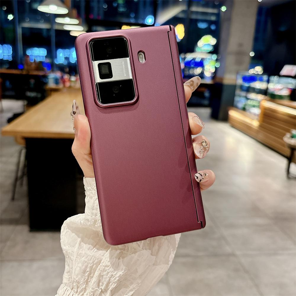 Solid Color Phone Case For Honor Magic V5 V3 VS3 Axis Hinge Protective PC Hard Shell (Only Back Cover)
