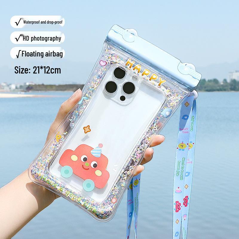 Universal Waterproof Phone Bag for Rafting and Diving with Touch Screen Access - Ideal for Takeaway Riders