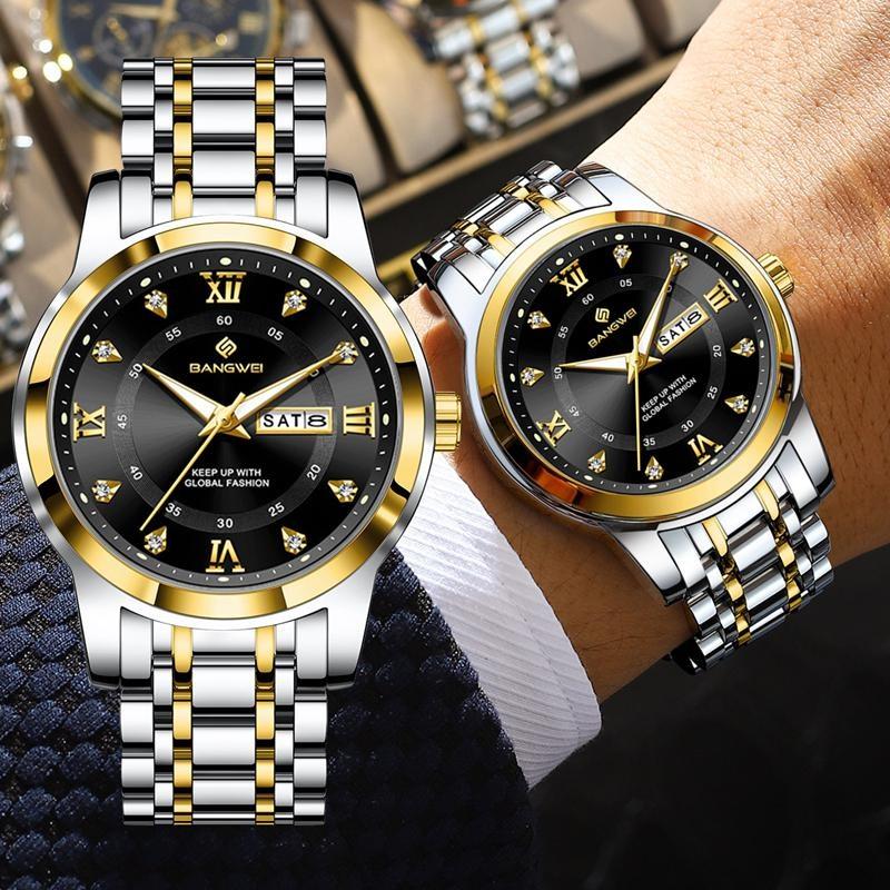 Fashion Quartz Wristwatches Casual Sport Military Watch For Men Luxury Stainless Steel Waterproof Watch Males Relogio Feminino