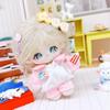 Plush Stuffed 10CM Doll Clothes T-shirt No Attributes Dolls Clothes Pink T-shirt Pants Set  Girls