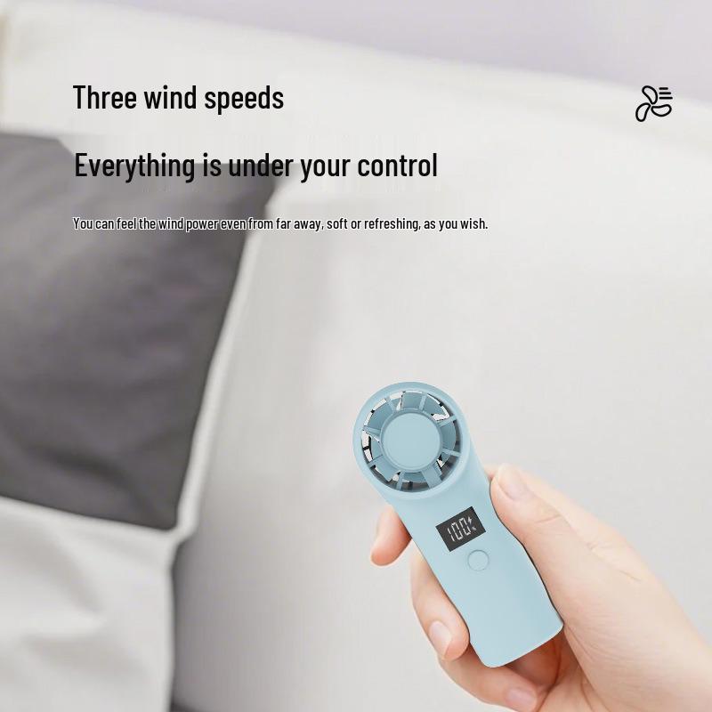 2026 Portable USB Rechargeable Handheld Fan with Brushless Motor, Japanese-Korean Design 300mAh-500mAh