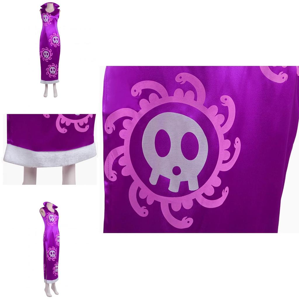 Boa Hancock Cosplay-Kostümkleid mit exquisiten Details und strukturierter Optik