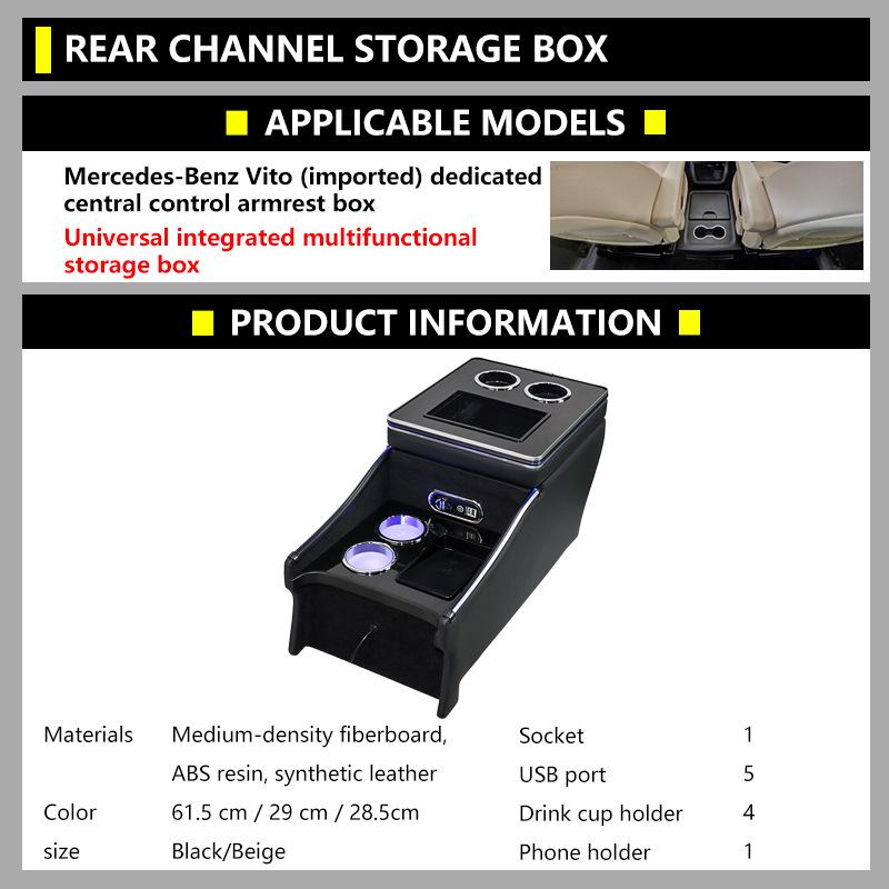 Mercedes-Benz Vito (2015-2024) Modificare cutie de depozitare cotieră.
