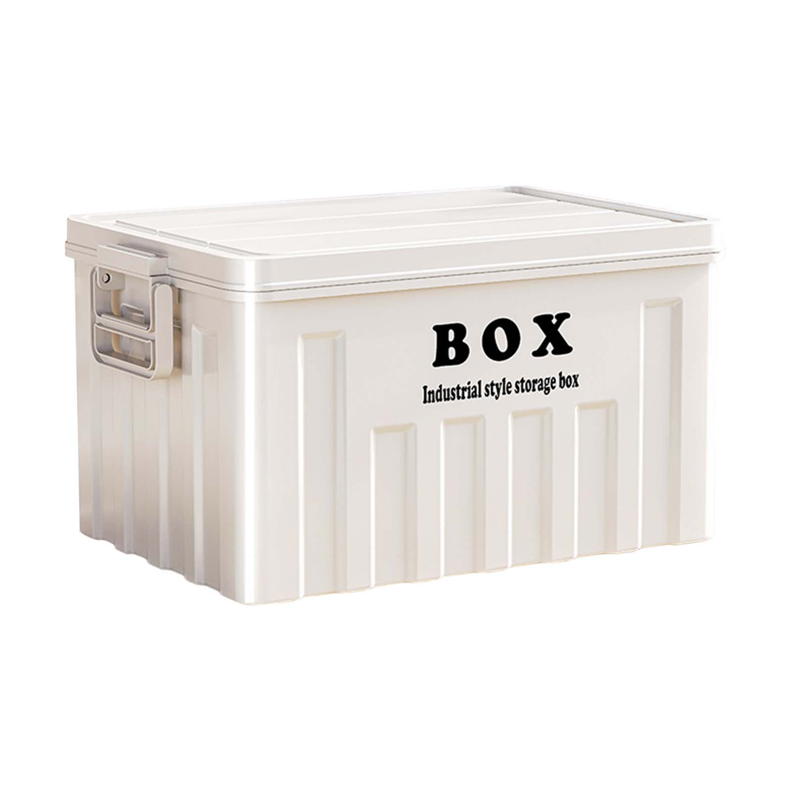 Large Capacity Stackable Lidded Storage Bin Utility Box with Handles for Clothes Snack Toy Books - Ideal for Hiking 34x25x195cm белый 8900₽