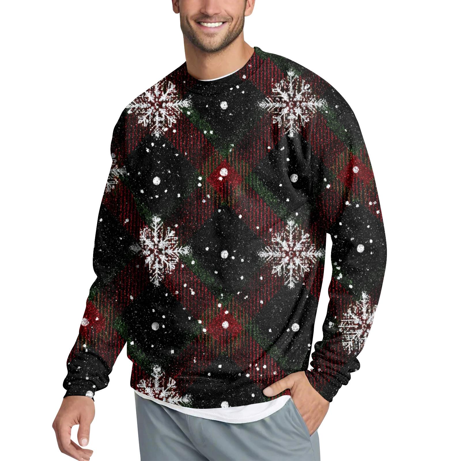 

Мужской повседневный модный свитшот с принтом и круглым вырезом L