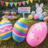 PVC Material Easter Party Decoration Heavy-Duty Plastic Inflatable Easter Egg  Children Favor
