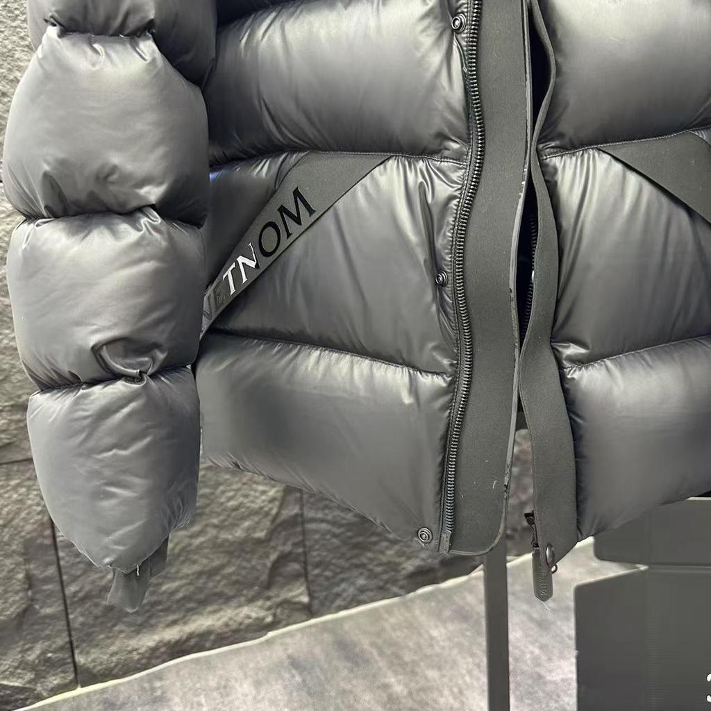 2025 Black Warrior Hooded Puffer Jacket: Men’s Trendy Thick Warm Winter Coat Unisex