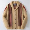 Men's Autumn/Winter Retro Jacquard Knit Cardigan, Long Sleeve, Style SY0056