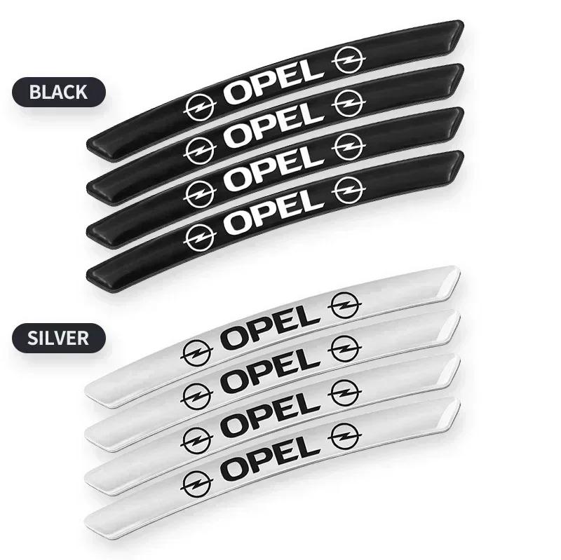 4Pcs Car Wheel Hub Stickers Alloy Metal Decals For Opel Meriva Corsa Astra Vivaro Signum Insignia Mokka Adam Combo Junior