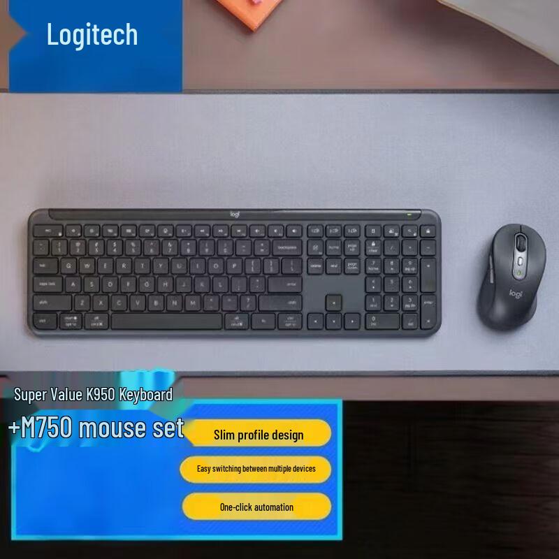 

Logitech MK950 Bluetooth Wireless Keyboard and Mouse Combo