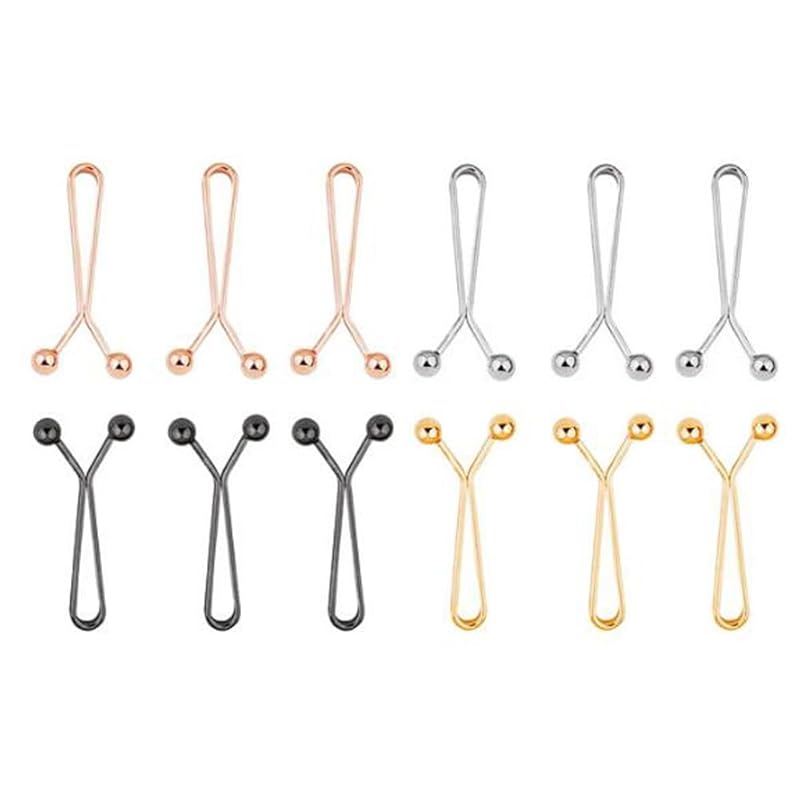 

[CHENLONB] waist adjustment button waist adjustment clip set of 12 4 colors Made of alloy compact and convenient No sewing required adjustable
