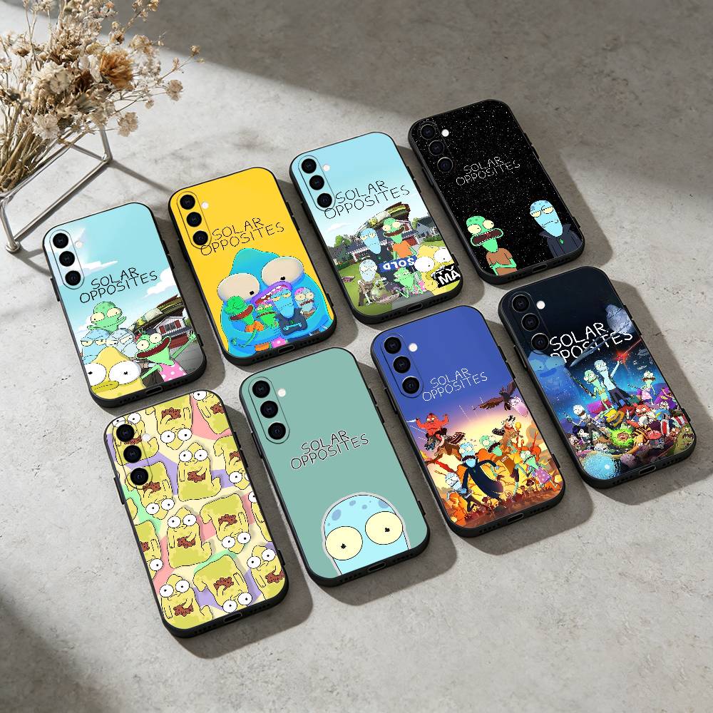 Cartoon S-Solar Opposites Phone Case For Samsung Galaxy A20,21s,22,31,32,52,53,72,73,80,91 Soft Black Shell