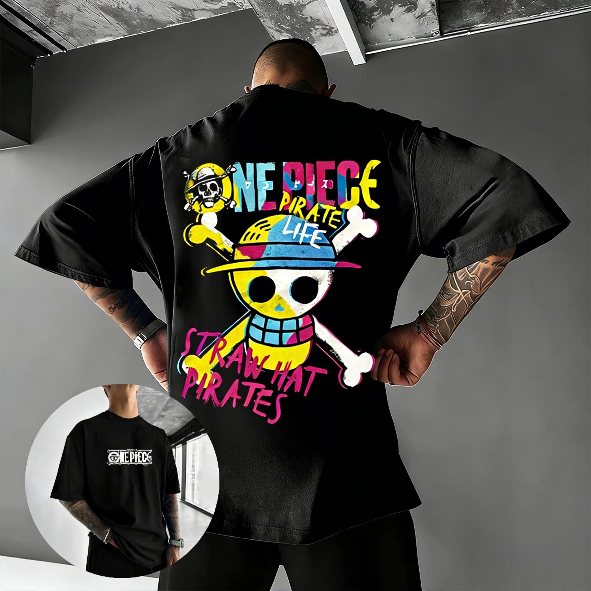 

Unisex One Piece Anime Skull T Shirt Men Women 2026 Summer Cotton Short Sleeve Tee Cartoon Graphic Top Streetwear Casual Cosplay 4XL
