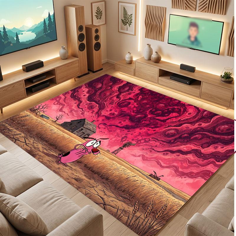 Courage the Cowardly Dog Rug Soft Thick Non Slip Floor Carpet for Bedroom Living Room Home Decor