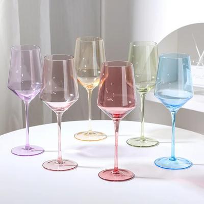 Kreatives buntes Kristall-Weinglas-Set Farbwechselndes Glasgeschirr für Rot- und Weißwein