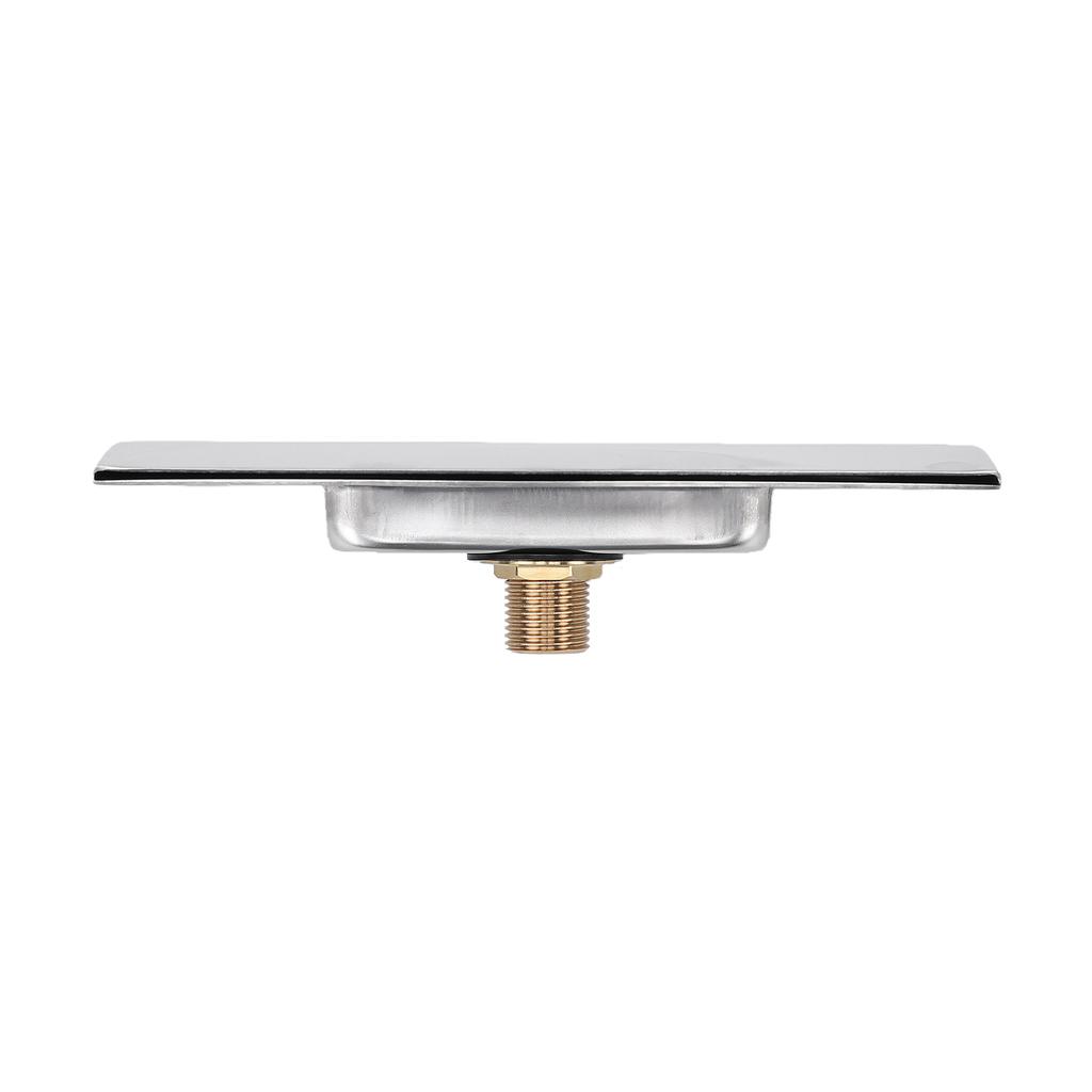 Stainless Steel Waterfall Spillway, Bath Spout, G1 2 Male Thread, Rectangular Waterfall Fountain for Pool, Pond,