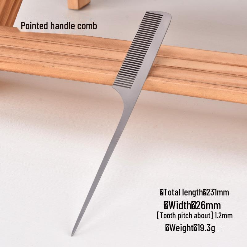 Pure Titanium Alloy Portable Massage Comb for Girls - Salon-Quality Hairdressing Tool
