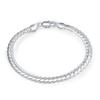 Silver Plated Jewelry Set 5MM Full Side Chain Two Piece Set Accessories