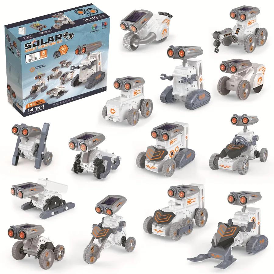 

14 In 1 Solar Robot Building Kit Assembled Solar Power Robots Blocks Toy Science Puzzle Educational Games Children Kids Gifts