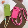 Crossbody Lanyard Candy Phone Case For iPhone 17 16 Plus 15 14 Pro Max 13 12 11 AIR 16e X XS XR 7 8 SE Shockproof Cover