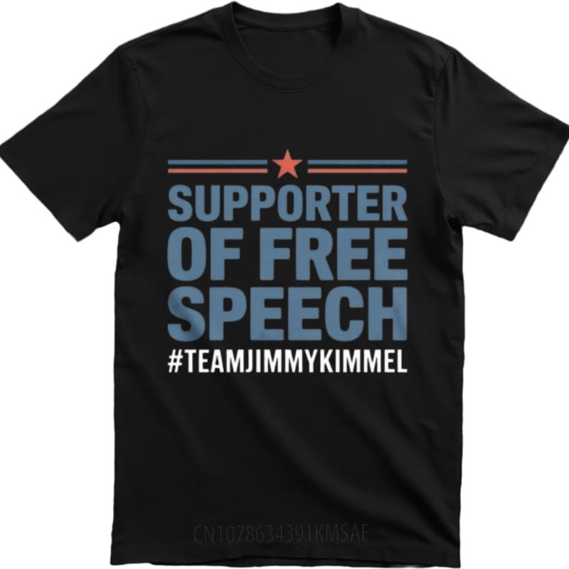 Workout For Unisex Oneck Tshirt Brand Supporter Of Free Speech Teamjimmykimmel Stylish For Unisex Tees Minimalist Tshirt Unisexs Top