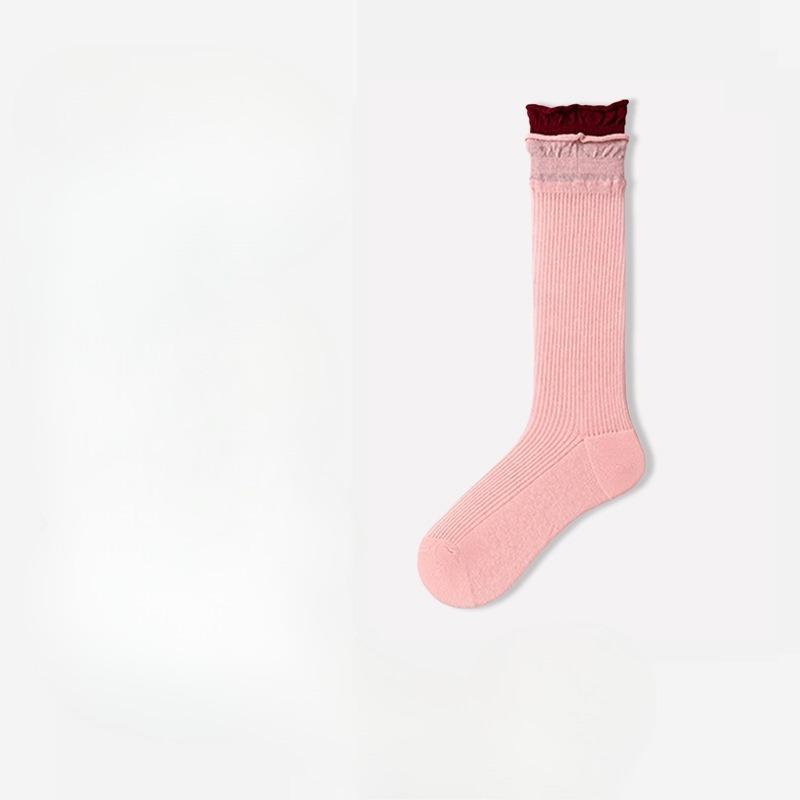 Female Autumn Pure Cotton Boneless Anti Pilling Anti Bacteria Anti Deodorant Moon Seed Tube Pile Socks