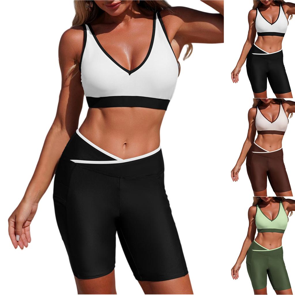Women's Split Bikini Two-Piece Swimsuit Sport Swimsuit