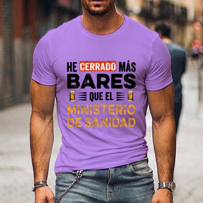 I Close More Bars T Shirt Retro Spanish Humor Geek Beer Lovers Gift Short Sleeve Unisex T-shirt Clothes Fashion Casual Tee Tops