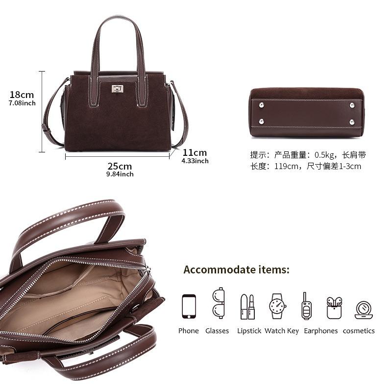 Frosted cowhide autumn and winter new bag genuine leather portable women's bag retro commuter versatile single shoulder messenger bag women