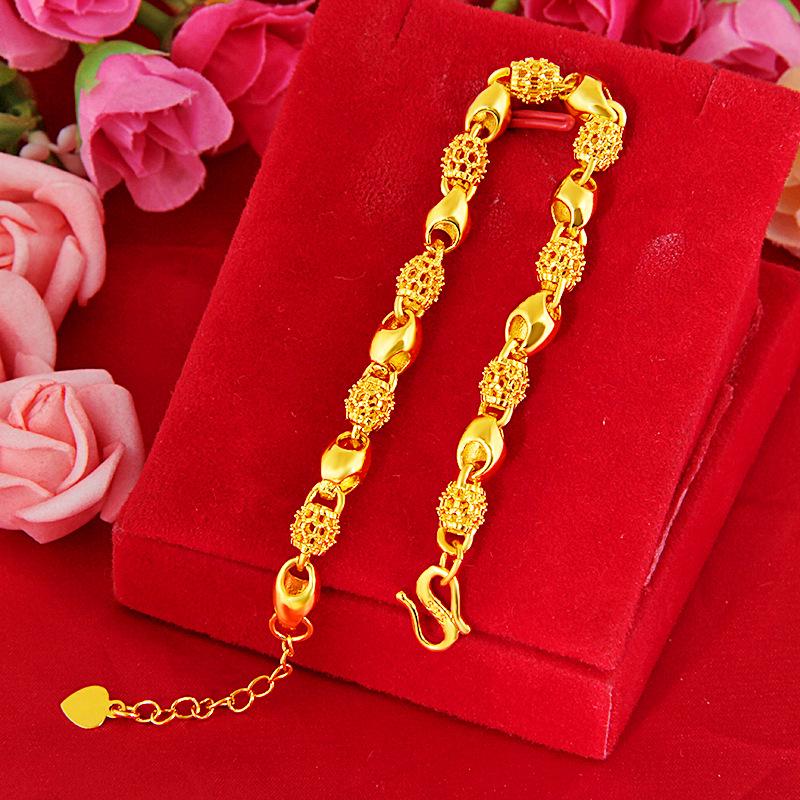 Vietnam Gold-Plated Heart Bracelet - Women's Fashion Hollowed-Out Design