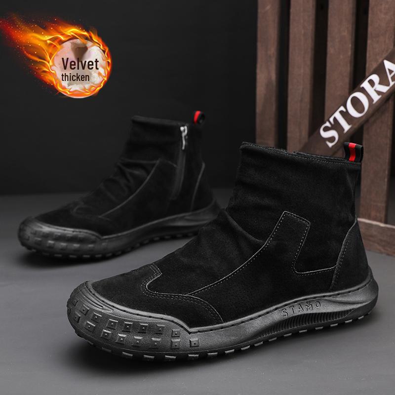 

Модные мужские ботинки Martin с высоким берцем — дышащая, нескользящая, повседневная рабочая обувь на осень. 41