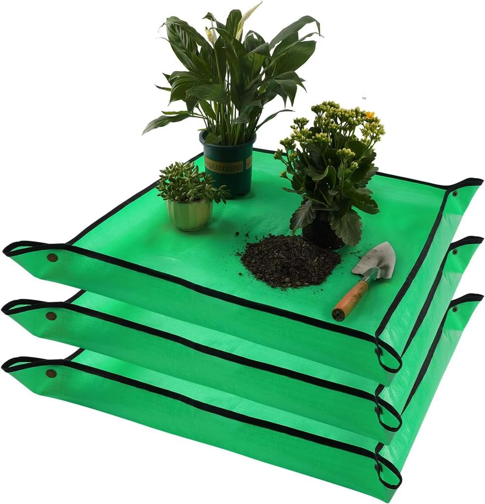 Repotting Mat for Indoor Plant Transplanting Control Mess Waterproof Succulent Potting Mat Square Planting Tray Soil Change Mat