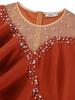 Elegant Women Package Hip Bodycon Knee-Length Dress with Ruffled Short Sleeves Rhinestone Embellished Neckline Perfect for Evening Party
