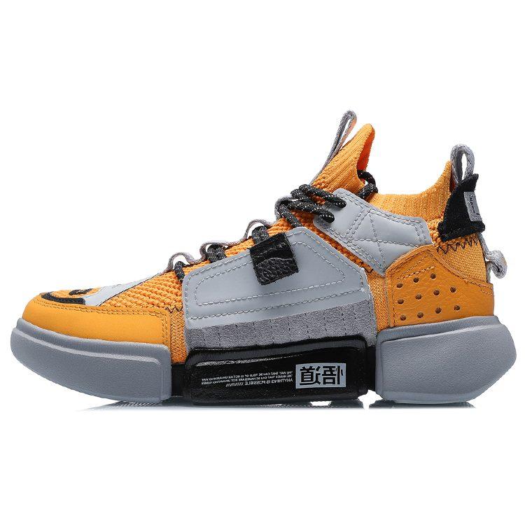 Li Ning Essence 2 Cushioning Slip Resistant Abrasion Resistant Mid top Vintage Basketball Shoes Women's Yellow Black AGBN062-17