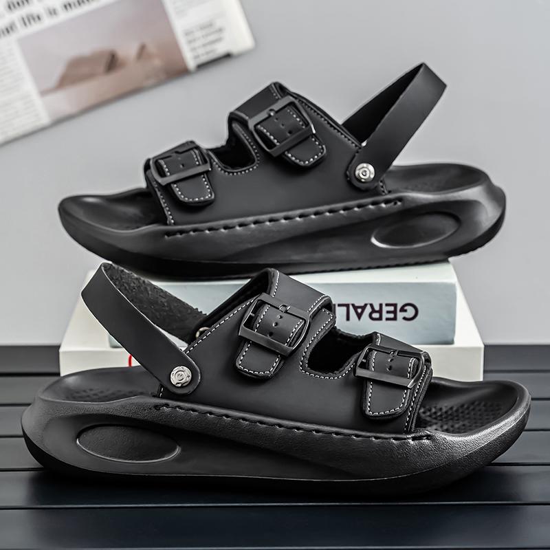 Men's Summer Breathable Sandals Stylish Outdoor Slip Non-slip Beach Shoes - Solid Color Pattern EVA Indoor/Outdoor Sandals